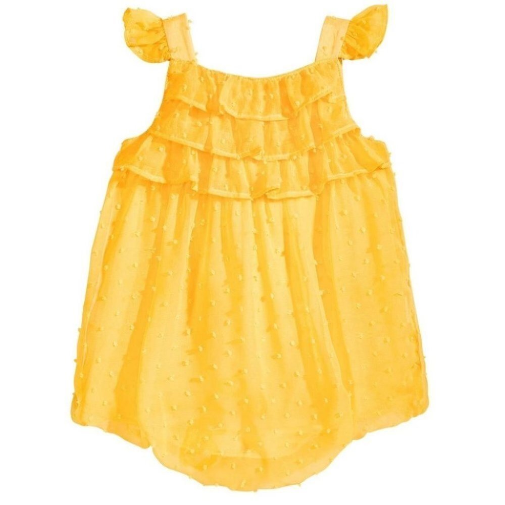 First Impressions Ruffled Bubble Romper Girl 3-6M
